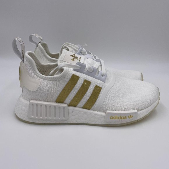 adidas Shoes - adidas NMD R1 White / Gold Womens Shoes